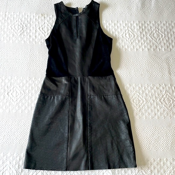 how to style a black leather dress Black Cut Out Leather Dress – Mintii